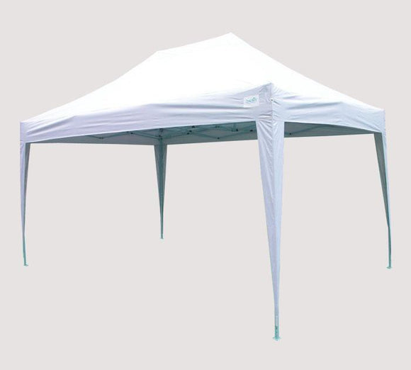 Qucitent No-Side Pyramid 10' x 15' Pop Up Canopy -Silver