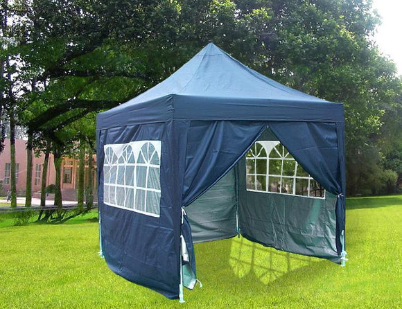 Qucitent 4Season Pyramid 8' x 8' Pop Up Canopy-Navy Blue