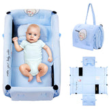 FORSTART Portable Baby Travel Sleeper-Light Blue