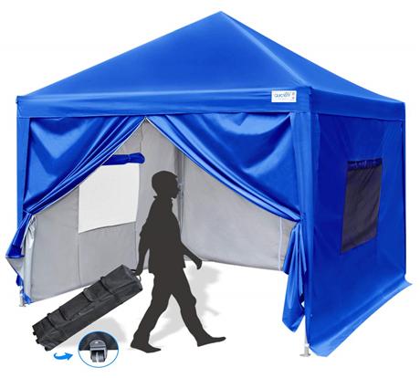 Quictent Privacy Upgraded Standard 8' x 8' Pop Up Canopy -Royal Blue