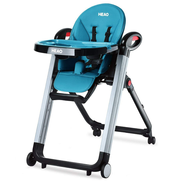 HEAO Adjustable Baby Folding High Chair-Blue