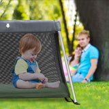 HEAO Portable Baby Playard Travel Crib-Gray