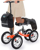 Health Line All-Terrain Aluminum Steerable Knee Walker-Orange