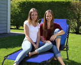 Ezcheer Reclining Outdoor Chaise Lounge-Blue