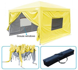 Quictent Upgraded Privacy 8' x 8' Pop Up Canopy-Yellow
