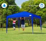 Quictent Privacy Upgraded Pyramid 10' x 10' Pop Up Canopy-Royal Blue