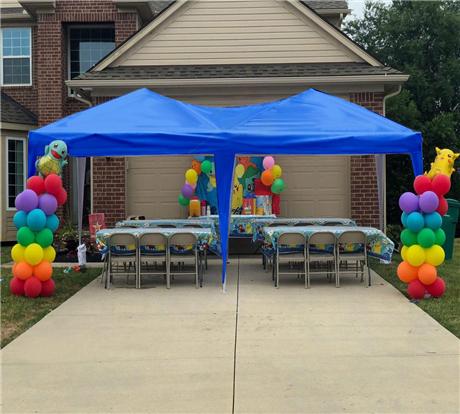 Quictent No-Side 10' x 20' Heavy Duty Pop Up Canopy-Royal Blue