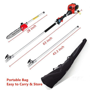 Maxtra 42.7CC 2 Stroke 1.5HP 1100W Gas Pole Chainsaw Pruner Trimmer with Adjustable Length 11.35 Feet to 8.2 Feet