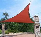 Quictent 18' 185G HDPE 98% UV Block Triangle Shade Sail-Terracotta