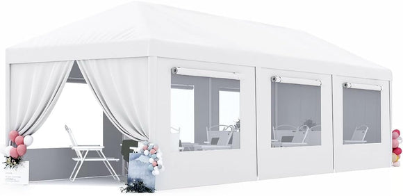 party tents 10 x 30 Peaktop Outdoor 10'x 30' Party Tent with Mesh Window, Outdoor Wedding – Brandline