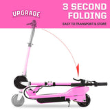 MAXTRA UL Certified Upgraded E100 Adjustable Handlebar Folding Electric Scooter-Pink