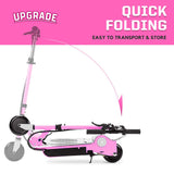 MAXTRA Upgraded E120 Adjustable Handlebar and Removable Seat Folding Electric Scooter-Pink
