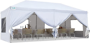 Quictent 10' x 20' White Instant, Event and Pop-up Outdoor Canopy