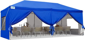 Quictent 10'x20' EZ Pop up Canopy Tent Party Tent Outdoor Canopy Event Gazebo ,Royal Blue