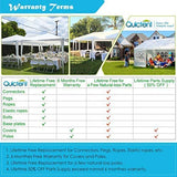 Quictent 10' x 30' Party Wedding Tent With 6 Sides-White