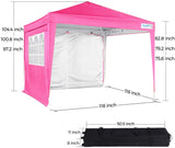 Quictent 10'x10' Ez Set Pop up Canopy Waterproof Pink