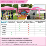 Quictent 10'x10' Ez Set Pop up Canopy Waterproof Pink