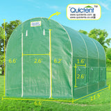Quictent 12' x 7' x 7' Walk-in Greenhouse-Green