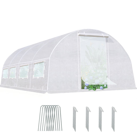 Quictent 20x10x6.6 FT Portable Walk-in Greenhouse for Outdoors, Easy Assembly Instant Large Gardening Green house, White