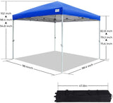 Quictent 8' x 8' Pop Up Canopy With Mesh Netting-Royal Blue