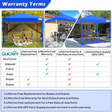 Quictent 8' x 8' Pop Up Canopy With Mesh Netting-Royal Blue