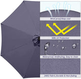 Quictent 9 ft. Market Patio Umbrella-Navy Blue