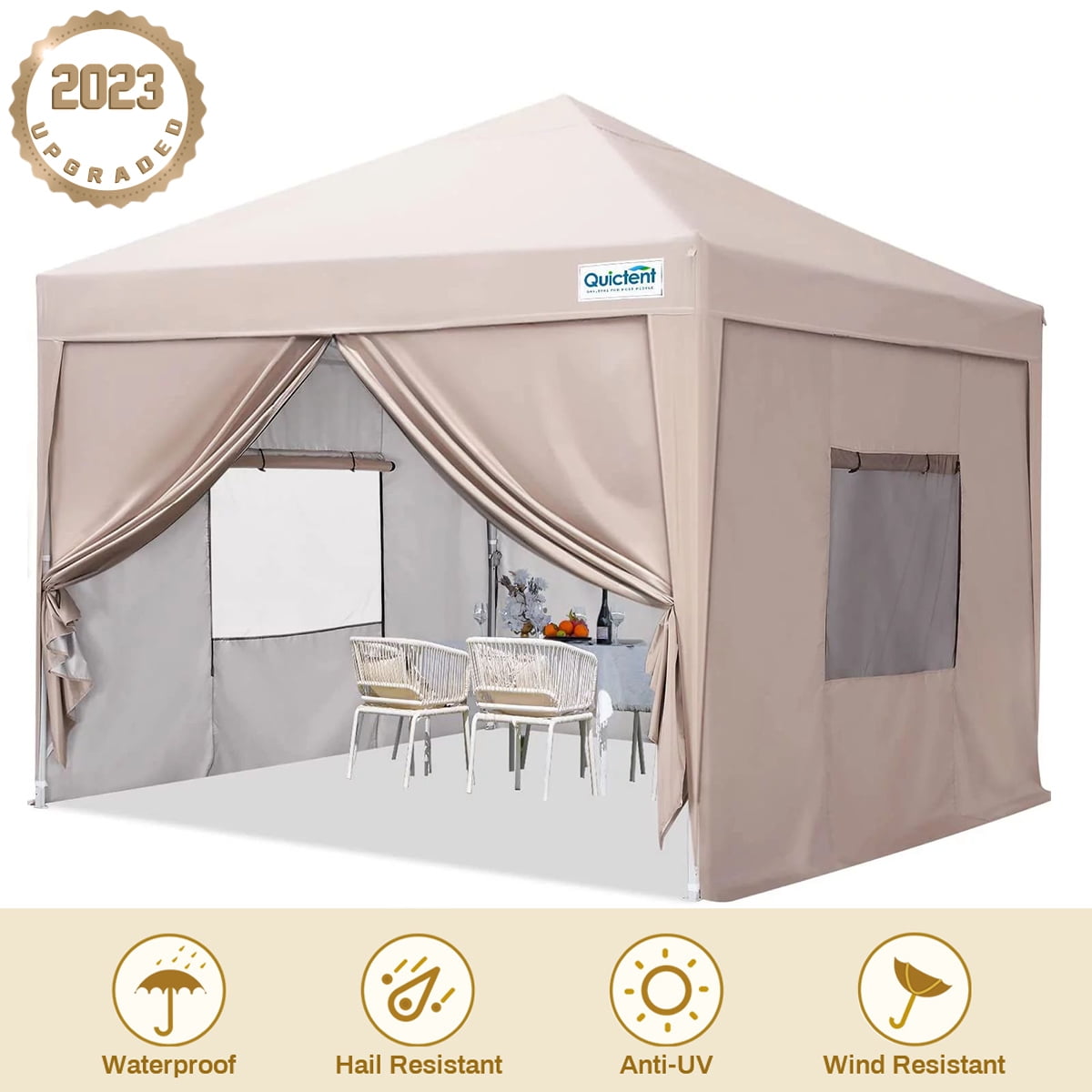 Quictent Privacy 8'x8’Pop up Canopy Tent with Sidewalls Enclosed Insta ...