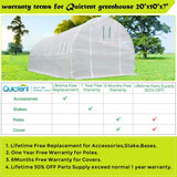 Quictent Upgraded 20' x 10' x 7' Walk-in Greenhouse (20 Stakes)-White