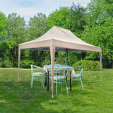 Quictent Upgraded Privacy 10' x 15' Pyramid Pop Up Canopy-Beige