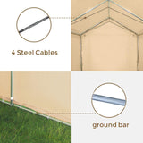 Quictent 10'x20'Carport Heavy Duty Car Canopy Galvanized Car Shelter with Reinforced Steel Cables and Ground Bars