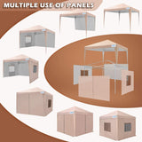 Quictent Upgraded Privacy 8' x 8' Pop Up Canopy-Beige