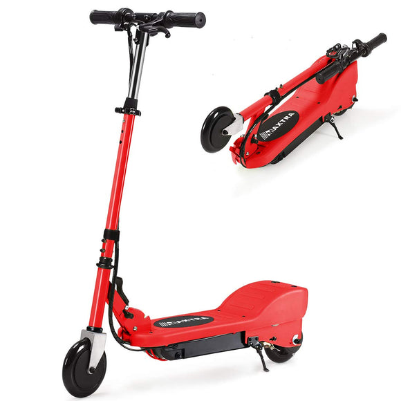 MAXTRA UL Certified Upgraded E100 Adjustable Handlebar Folding Electric Scooter-Red
