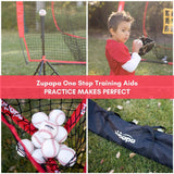 Zupapa Upgraded 7' x 7' Baseball Training Equipment & Aids-Red