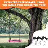 Zupapa 40" Saucer Tree Swing With Tent & Hardware-Pink