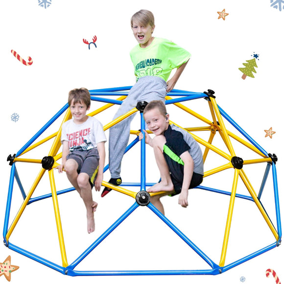 Zupapa 2023 Upgraded Dome Climber with 2-Year Warranty, Decagonal Geo Jungle Gym Supporting 735LBS with Much Easier Assembly, a Lot of Fun for Kids(6FT Blue)