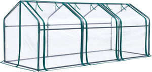 Quictent 95"x36"x36" Waterproof Outdoor Clear Mini Greenhouse Portable Garden Planter Hot Tunnel House PVC Cover (Clear)