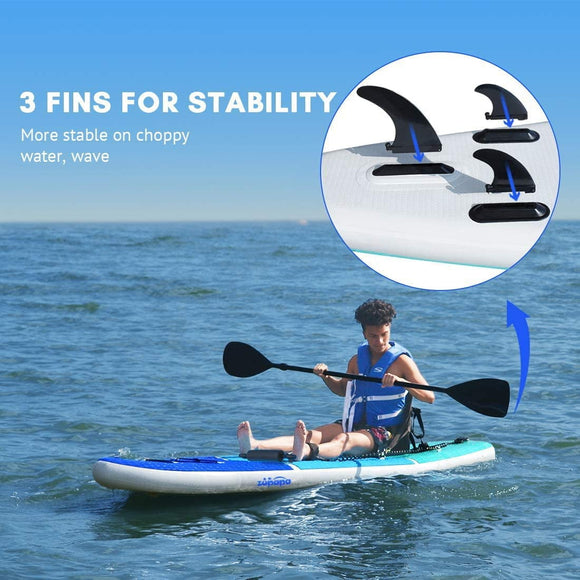 Zupapa Inflatable Paddle Board, 10FT 11FT Stand Up Paddleboard with SUP Accessories, Non-Slip Deck, for Adults Kids Dogs, 3-Year Warranty Provided