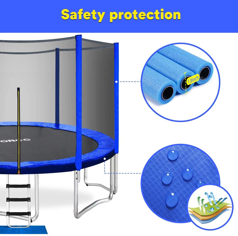 ORCC Upgraded 14' Trampoline with Safety Enclosure Out-Net – Brandline