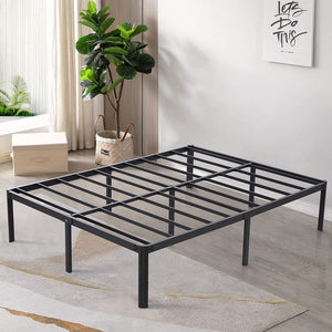 Tatago 16-Inch (H) Heavy Duty Bed Frame with Curved Legs, Mattress Foundation/Metal Platform Withstand 3500 Pounds, Full