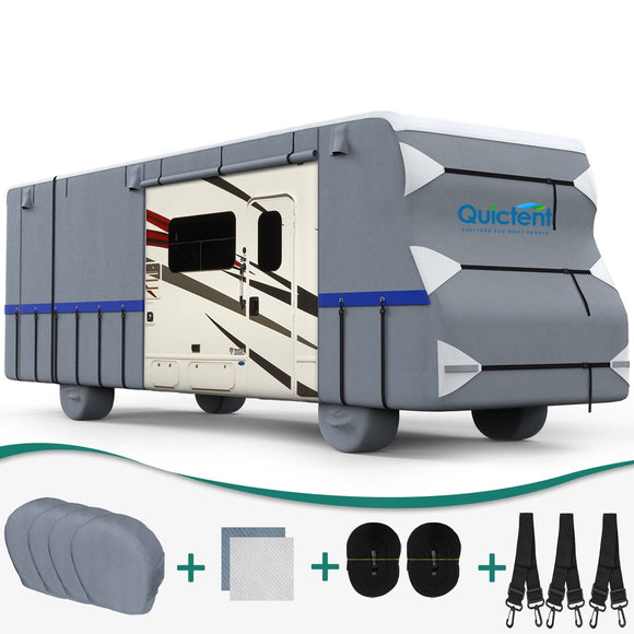Quictent Upgraded Class C RV Cover, Extra-Thick 6-ply Camper Cover, Fits 26 - 29Ft Motorhome