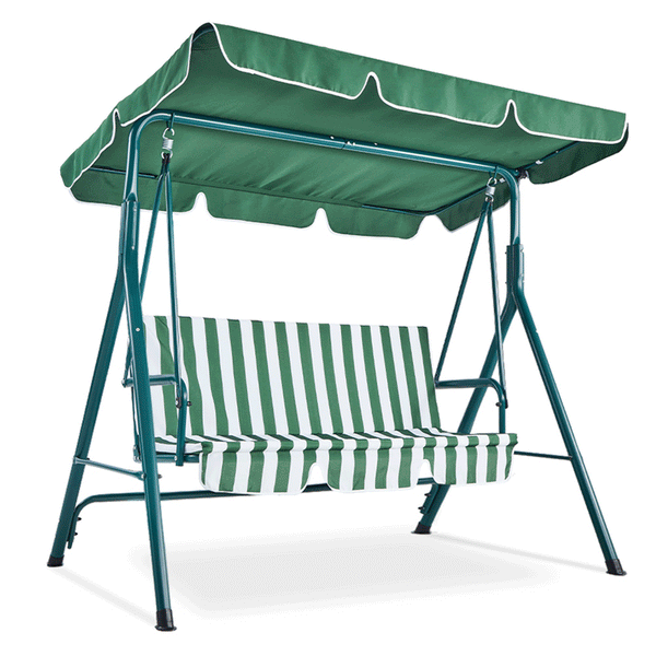 Canopy Porch Swing Chair, Adjustable Outdoor Patio Swing with