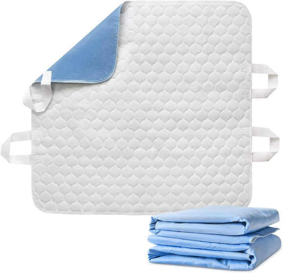 GreenChief 2 Pack Reusable Washable Underpads with Handles Incontinence Bed Pad Waterproof Pee Pads