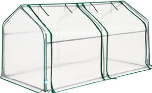 Quictent Mini Greenhouse, Portable Mini Green House for Outdoor w/ PE Cover, 71" W x 36" D x 36" H Reinforced Cloche Green House (White)