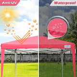 Quictent No-Side Upgraded 10' x 10'Pop Up Canopy -Pink