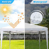 Quictent No-Side Upgraded 10' x 10' Pop Up Canopy -White