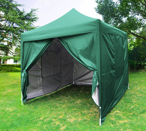 Quictent Privacy Pyramid 6.6' x 6.6' Pop Up Canopy-Green
