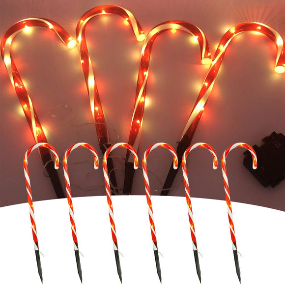 Christmas Crutch Warm LED String Lights