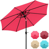 Quictent 9 ft. Market Patio Umbrella-Red